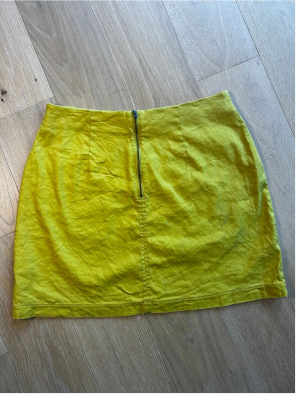 Anthropologie Maeve Mustard Yellow Patch Pocket Linen Blend Mini Size Large